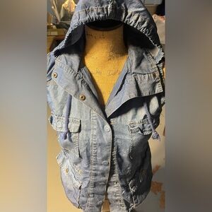 Love Tree Indigo Denim Utility Vest